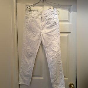 J. Crew, White Distressed Women Jeans